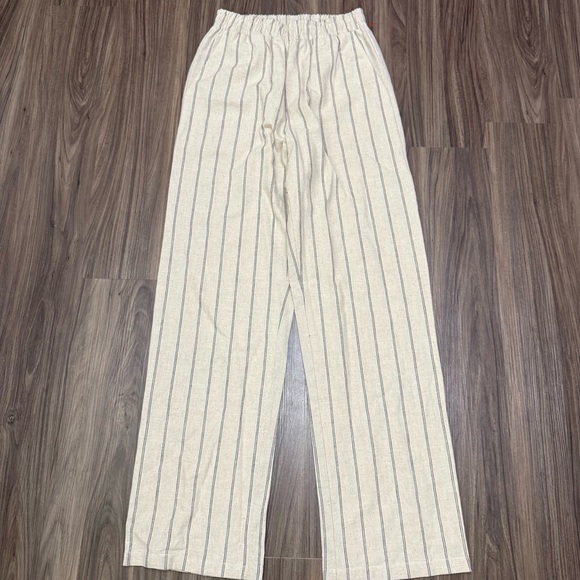 Zara Pants - Zara Cream Striped Pants